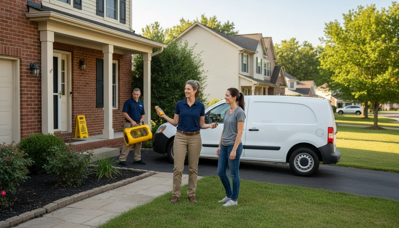 Residential water damage restoration in Reese, MI